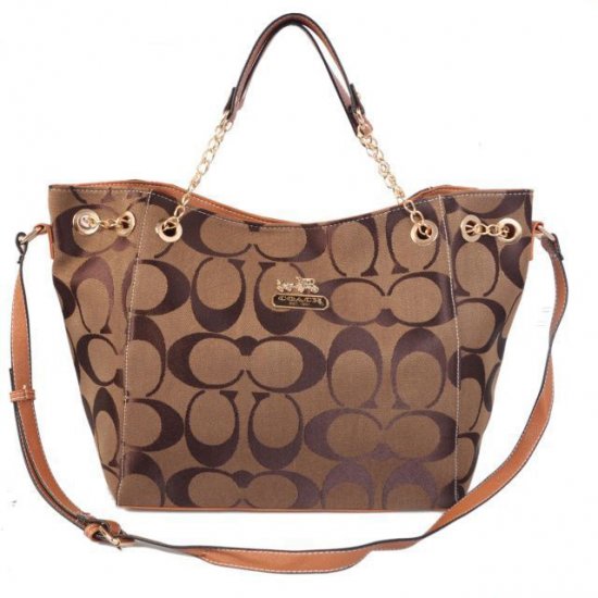 Coach Chelsea In Signature Medium Camel Totes AZE | Women - Click Image to Close